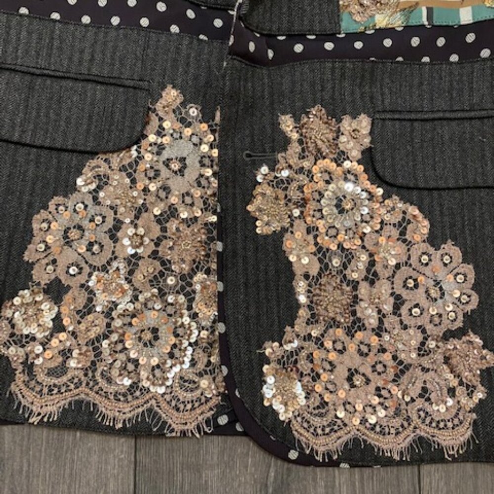 Antonio Marras Patchwork Embellished Wool Blend B… - image 6